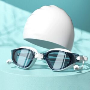 Lunettes de natation HD anti-buée et étanches à monture large