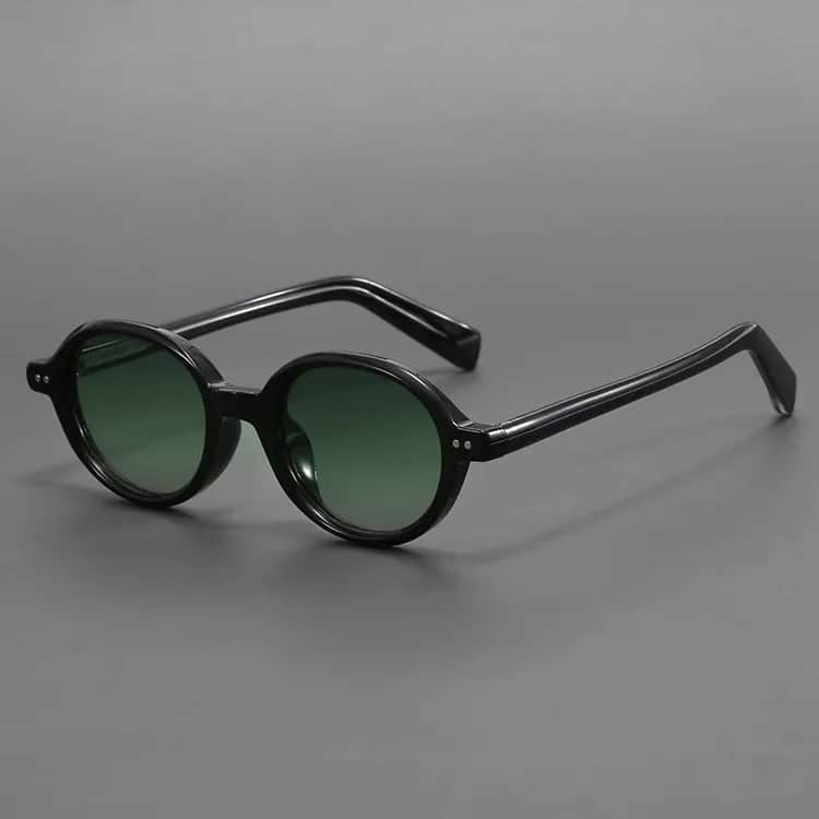 Lunettes de soleil rétro à monture ovale noire à la mode pour hommes et femmes – Image 6