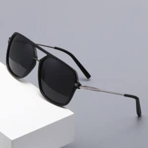 Lunettes de soleil classiques à double faisceaux à la mode pour hommes