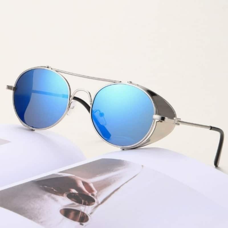 Lunettes de soleil vintage style punk métal à la mode pour hommes et femmes
