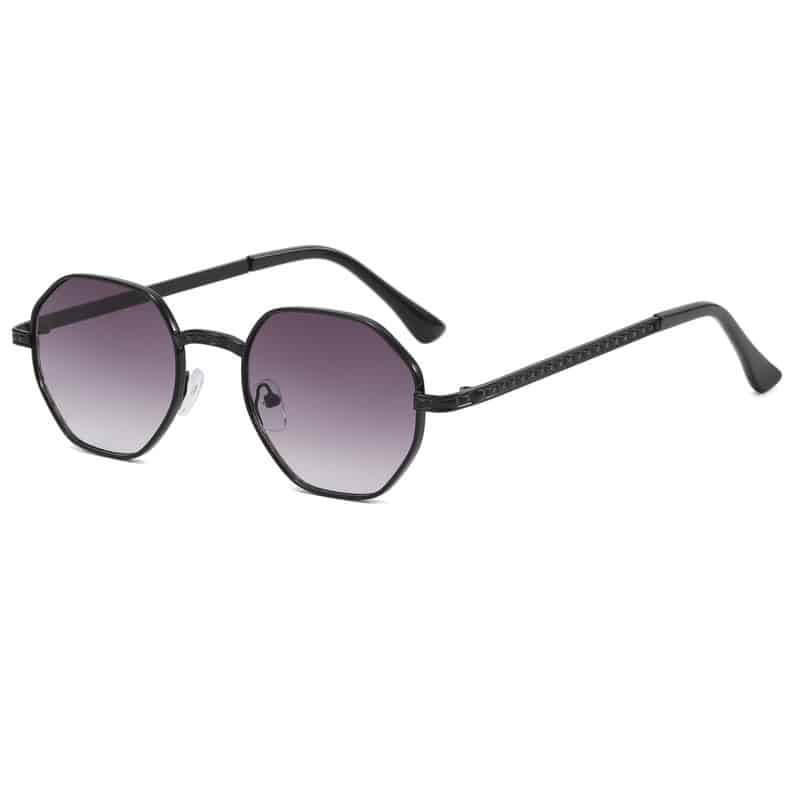 Lunettes de soleil rétro à monture polygonale – Image 7