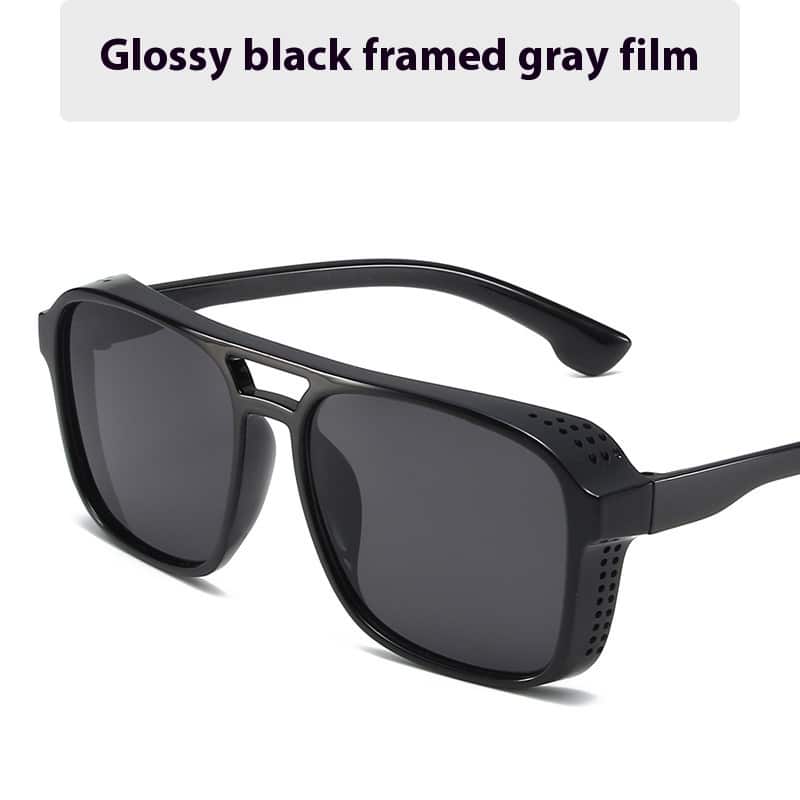 Lunettes de soleil à double faisceaux à la pour hommes – Image 7