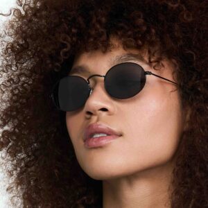 Lunettes de soleil rétro à monture ovale pour femmes