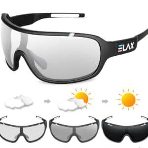 Lunettes de cyclisme polarisées à changement de couleur
