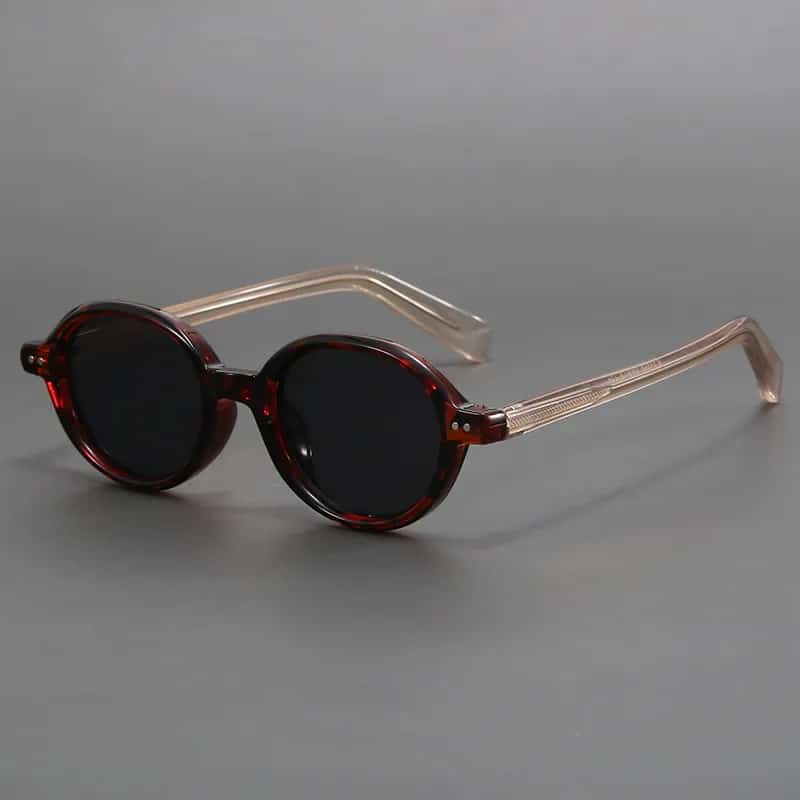 Lunettes de soleil rétro à monture ovale noire à la mode pour hommes et femmes – Image 8