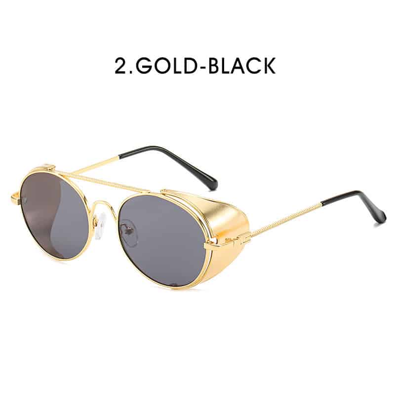 Lunettes de soleil vintage style punk métal à la mode pour hommes et femmes – Image 3
