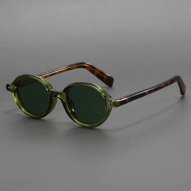 Lunettes de soleil rétro à monture ovale noire à la mode pour hommes et femmes – Image 5