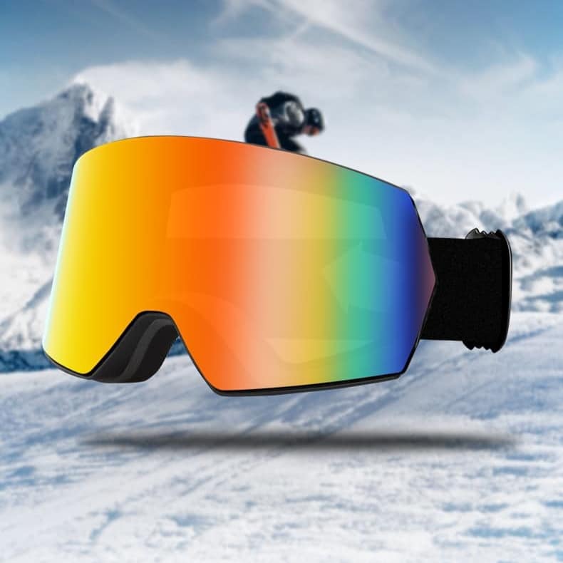 Lunettes de ski à double couches confortables et à la mode