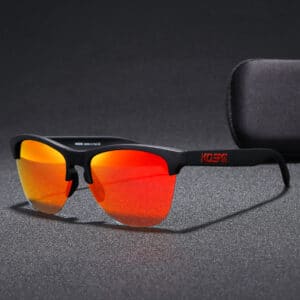 Lunettes de soleil polarisées à demi-monture à la mode pour hommes