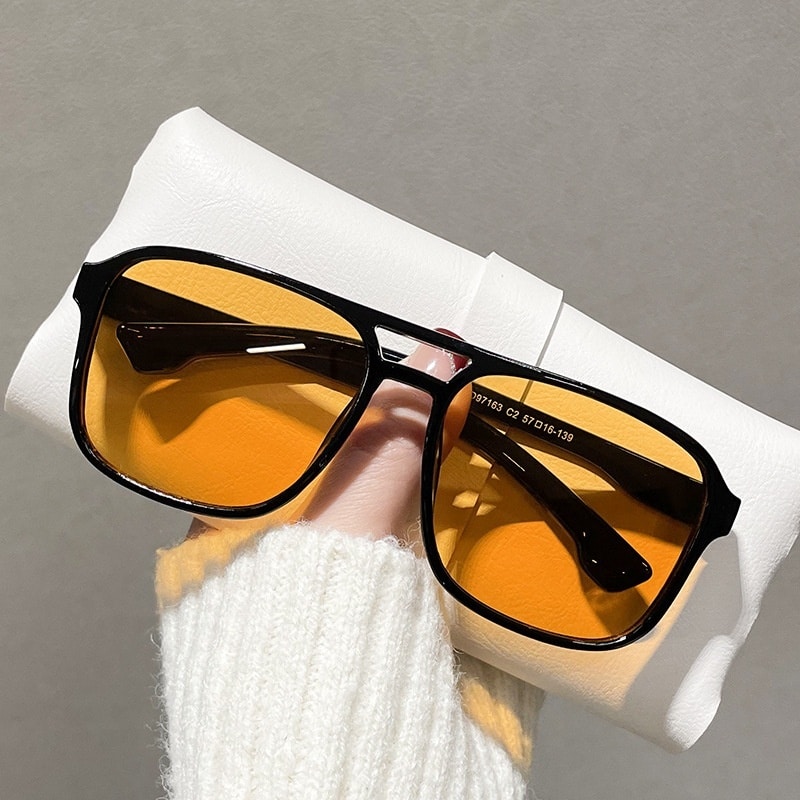 Lunettes de soleil à double faisceaux à la pour hommes – Image 6