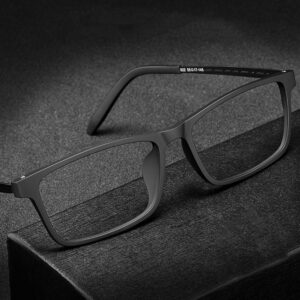 Lunettes confortables à monture large pour hommes
