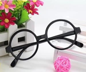 Lunettes ronde décorative de style rétro à grande monture