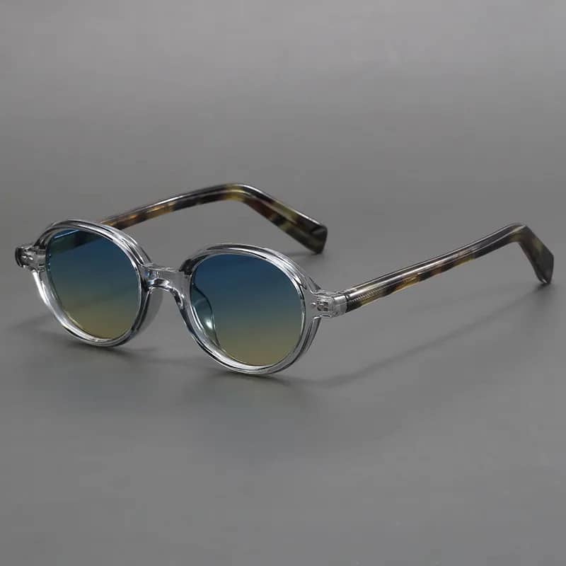 Lunettes de soleil rétro à monture ovale noire à la mode pour hommes et femmes – Image 9