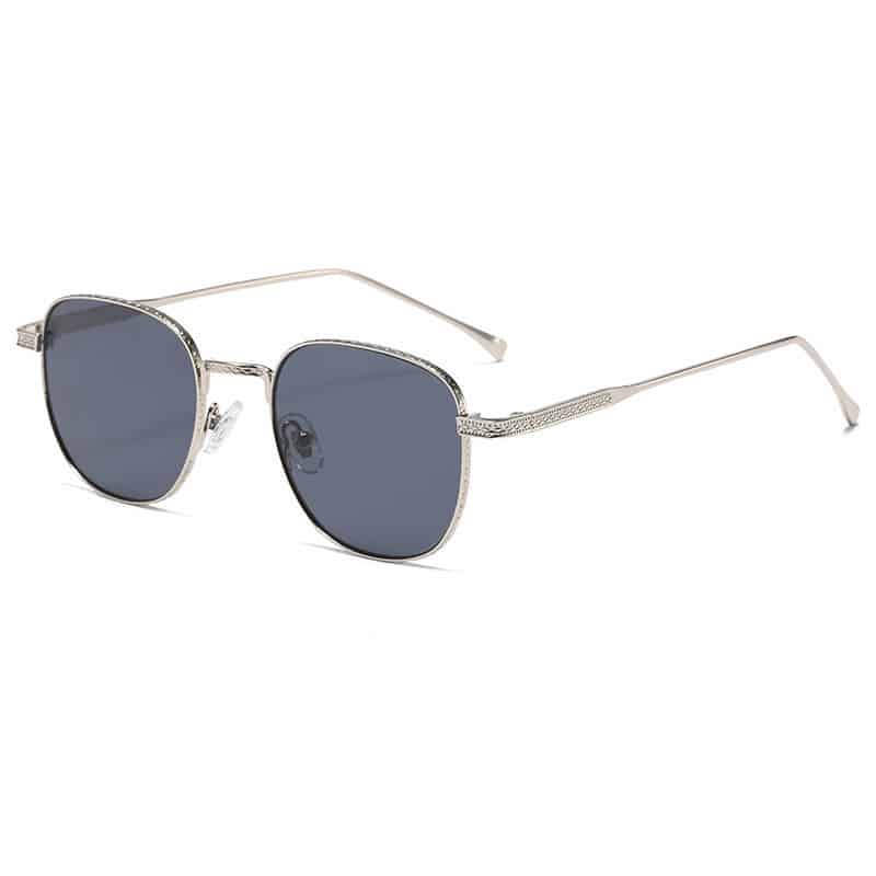 Lunettes de soleil foncées avec monture métallique fine à la mode pour femmes – Image 6