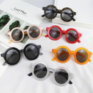 Lunettes de soleil rondes pour enfants. Lunettes décoratives à protection UV