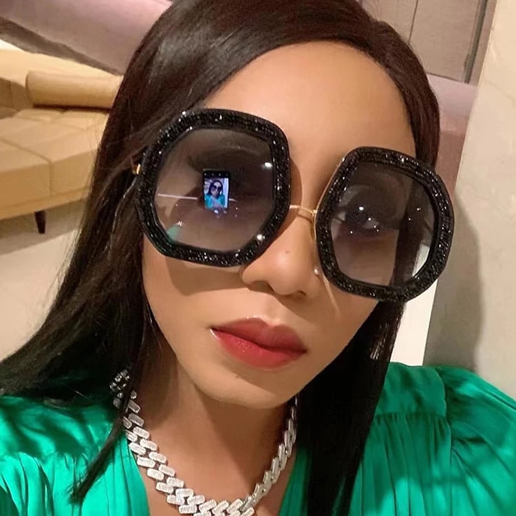 Lunettes concaves polygonales à la mode pour femmes