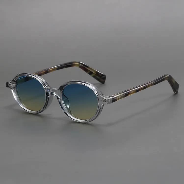 Lunettes de soleil rétro à monture ovale noire à la mode pour hommes et femmes – Image 4
