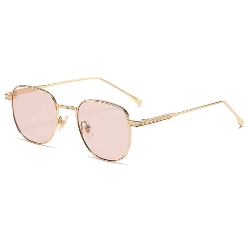 Lunettes de soleil foncées avec monture métallique fine à la mode pour femmes – Image 4