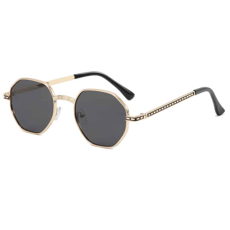 Lunettes de soleil rétro à monture polygonale – Image 6