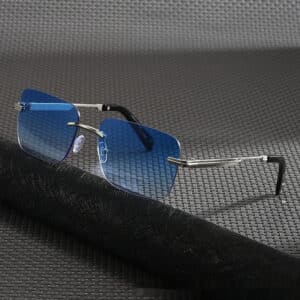 Lunettes de soleil carrées à motif creux pour hommes et femmes