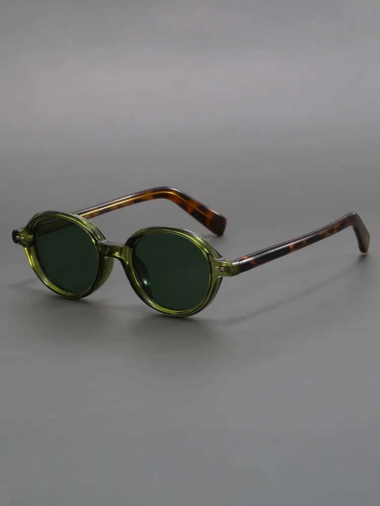 Lunettes de soleil rétro à monture ovale noire à la mode pour hommes et femmes – Image 7