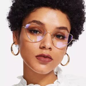 Lunettes optique à verres transparents et à monture rétro