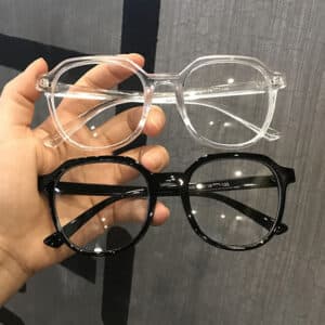 Lunettes à monture irrégulière de style rétro et super légère à la mode