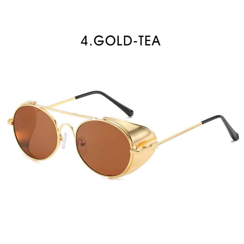 Lunettes de soleil vintage style punk métal à la mode pour hommes et femmes – Image 4