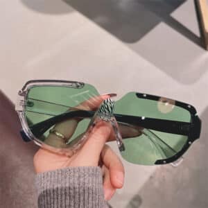 Lunettes de soleil personnalisées à grande monture à la mode pour femmes
