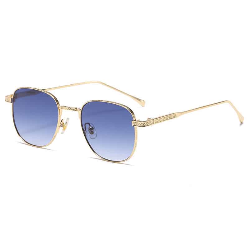 Lunettes de soleil foncées avec monture métallique fine à la mode pour femmes – Image 8