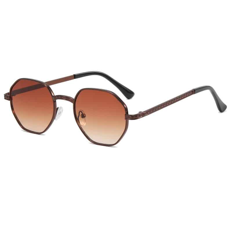 Lunettes de soleil rétro à monture polygonale – Image 4