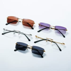 Lunettes de soleil sans monture à la mode pour femmes