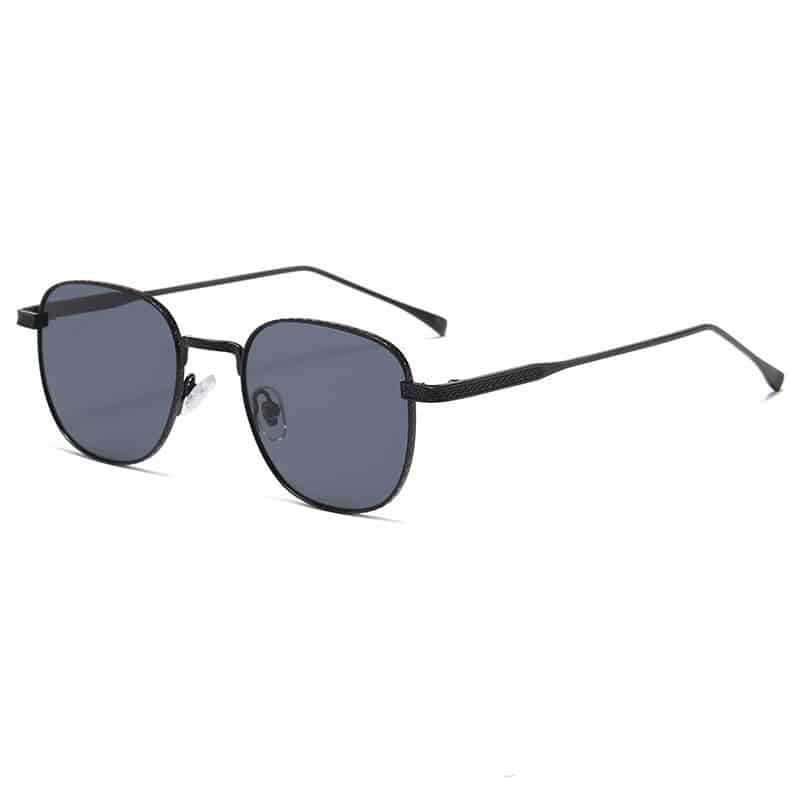 Lunettes de soleil foncées avec monture métallique fine à la mode pour femmes – Image 3