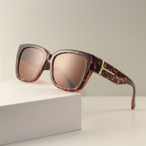 Lunettes de myopie à grande monture carrée à la mode pour femmes