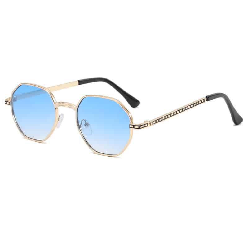 Lunettes de soleil rétro à monture polygonale – Image 2