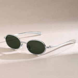 Lunettes de soleil ovales avec protection UV à la mode