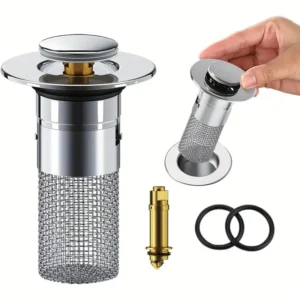 Egouttoir à noyau rebondissant. Accessoires pour lavabo. Bouchon anti-fuite, déodorant, anti-blocage pour lavabo
