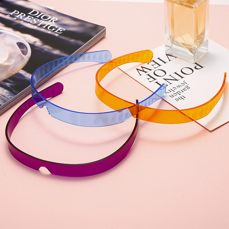 Lunettes de soleil punk à monture transparente sans contour pour hommes et femmes – Image 5