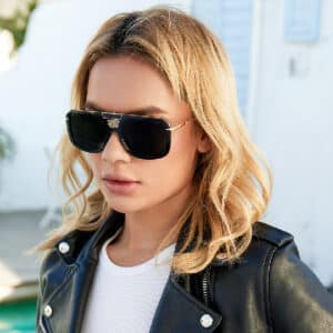 Lunettes de soleil carrées à grand cadre rétro tendance pour hommes et femmes