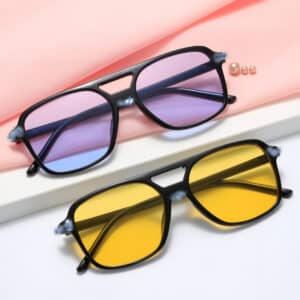 Lunettes de soleil à double faisceaux tendances et à la mode