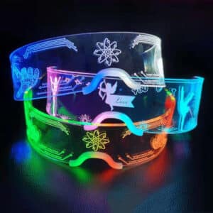 Lunettes colorées à LED à la mode pour hommes et femmes