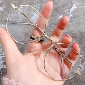 Lunettes octogonales et en filet rouges à la mode pour femmes
