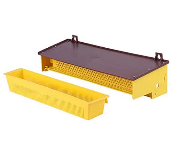 Outil d’apiculture pour collecteur de pollen en plastique pour détacher la poudre de ruche, set de nid d’abeille jaune en nid d’abeille avec plateau à pollen ventilé amovible – Image 6
