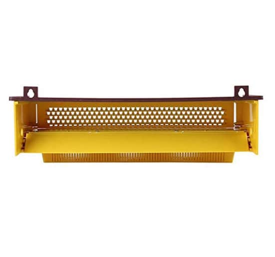 Outil d’apiculture pour collecteur de pollen en plastique pour détacher la poudre de ruche, set de nid d’abeille jaune en nid d’abeille avec plateau à pollen ventilé amovible – Image 5