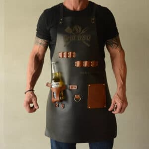 Tablier de travail en cuir résistant à l’eau, à l’huile et aux produits chimiques pour hommes et femmes