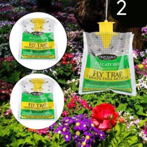 Lot de pièges à mouches de 6pcs,5pcs,4pcs,3pcs, 2pcs,1pc suspendus pour jardins, potagers et vergers. Attrape-mouches pour la véranda et le camping