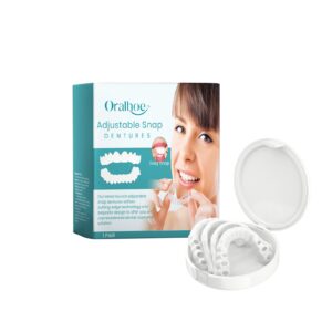Dentier. Prothèses dentaires inférieures et supérieures ajustables pour femmes et hommes