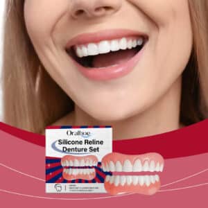 Dentier. Prothèses dentaires inférieures et supérieures ajustables pour femmes et hommes