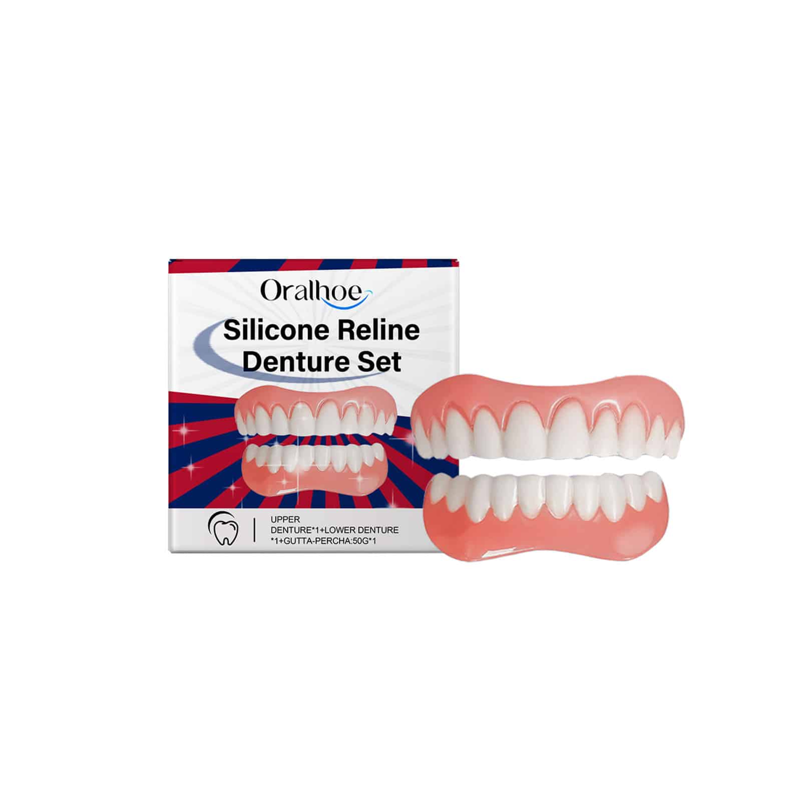 Dentier. Prothèses dentaires inférieures et supérieures ajustables pour femmes et hommes – Image 3