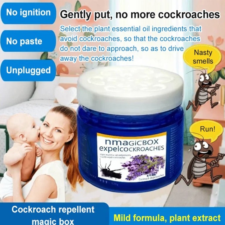 Lot de 1 et 5 boîtes magiques anti-cafards ultra-efficaces pour la maison. Répulsifs contre les moustiques et les parasites – Image 2